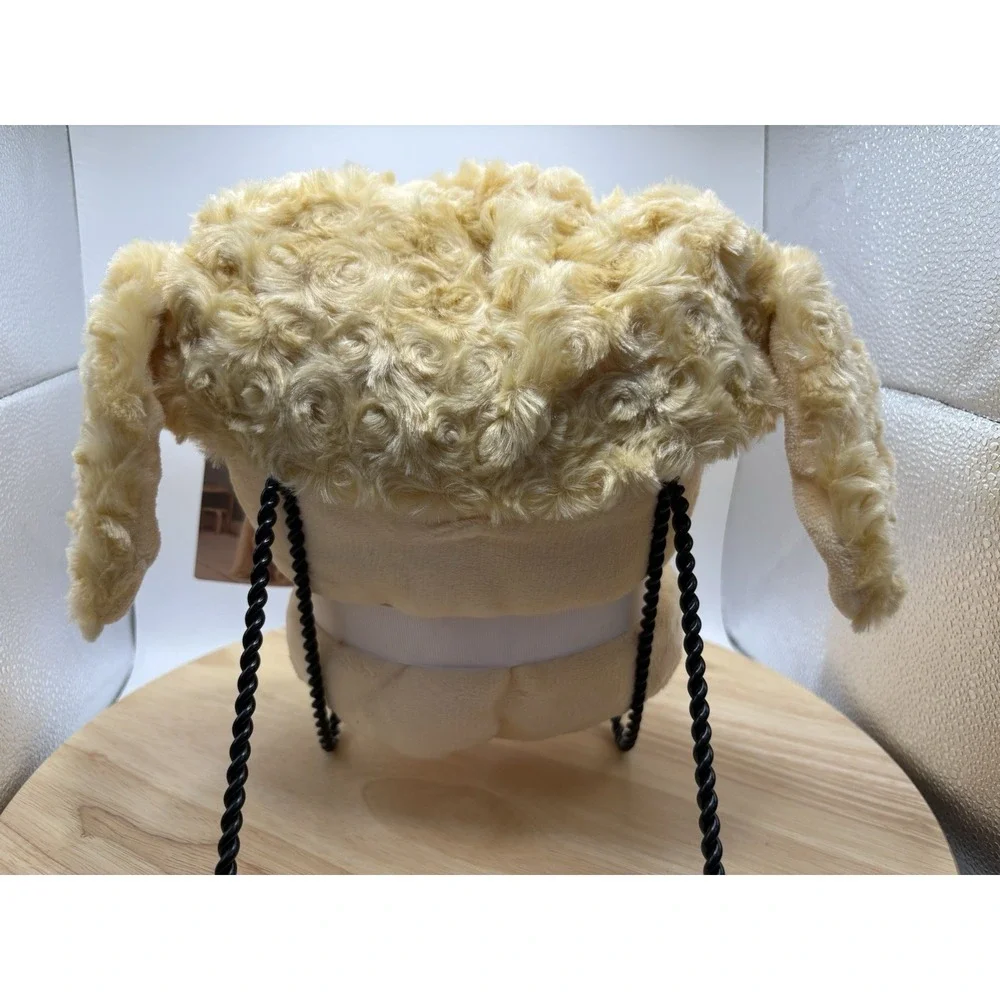 Hallmark Baby Dog Hooded Blanket with Pockets Beige 40x30 KAM2031Y NWT